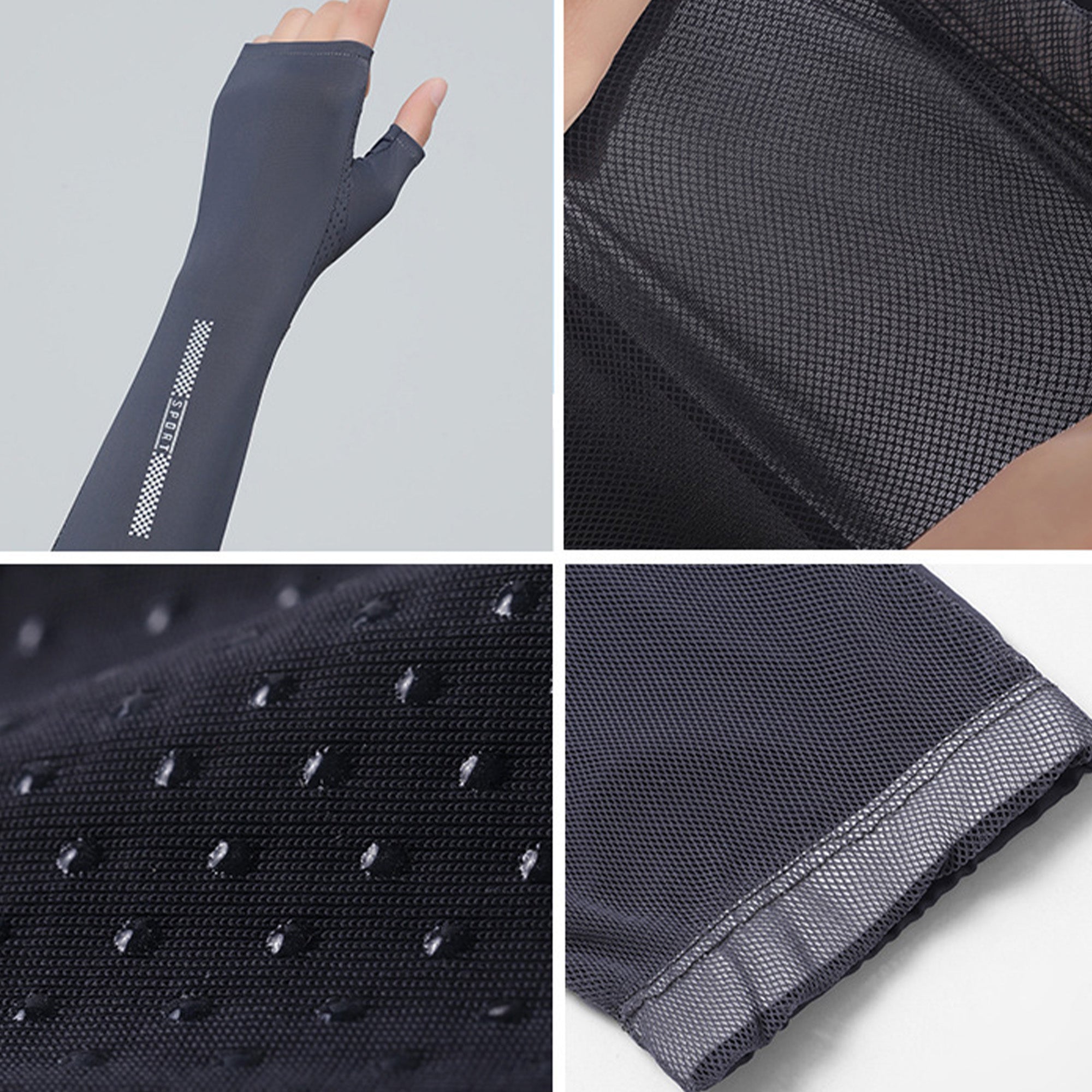 Anna-Kaci Womens Arm Sleeves Mesh Breathable Lightweight Cooling Sun Sleeves for Driving Running Cycling