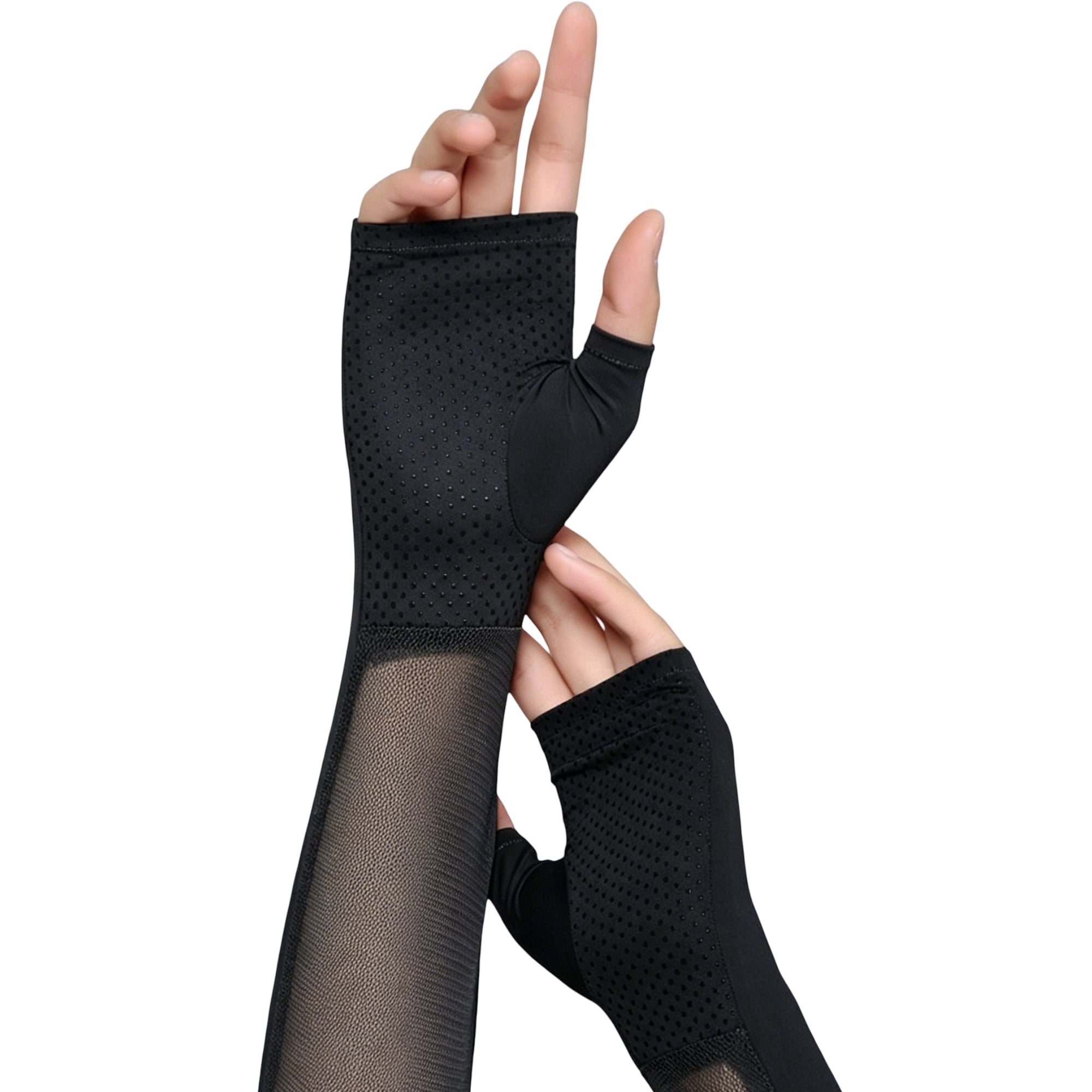 Anna-Kaci Womens Arm Sleeves Mesh Breathable Lightweight Cooling Sun Sleeves for Driving Running Cycling