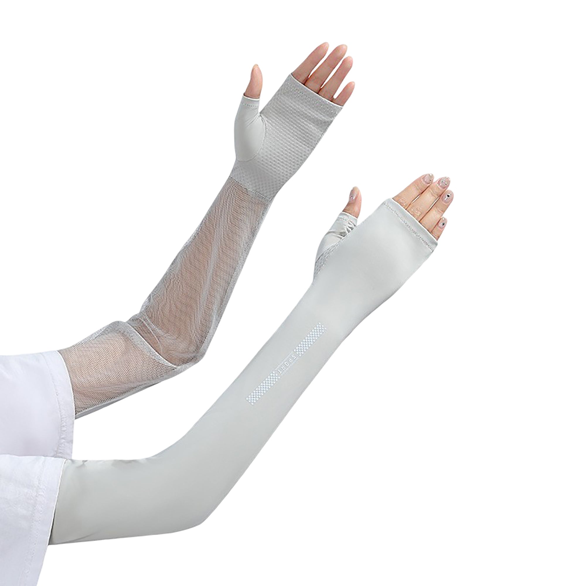 Anna-Kaci Womens Arm Sleeves Mesh Breathable Lightweight Cooling Sun Sleeves for Driving Running Cycling