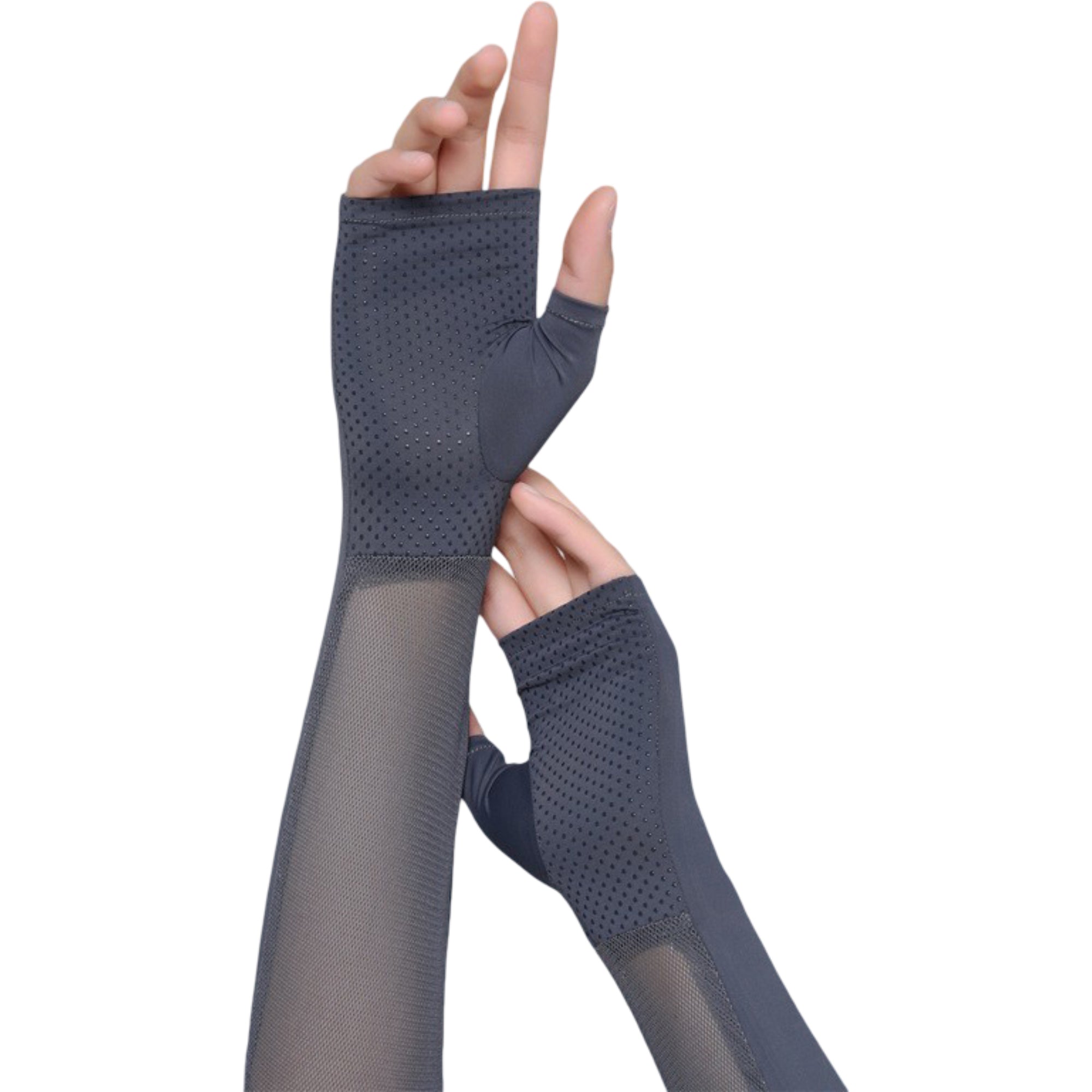 Anna-Kaci Womens Arm Sleeves Mesh Breathable Lightweight Cooling Sun Sleeves for Driving Running Cycling