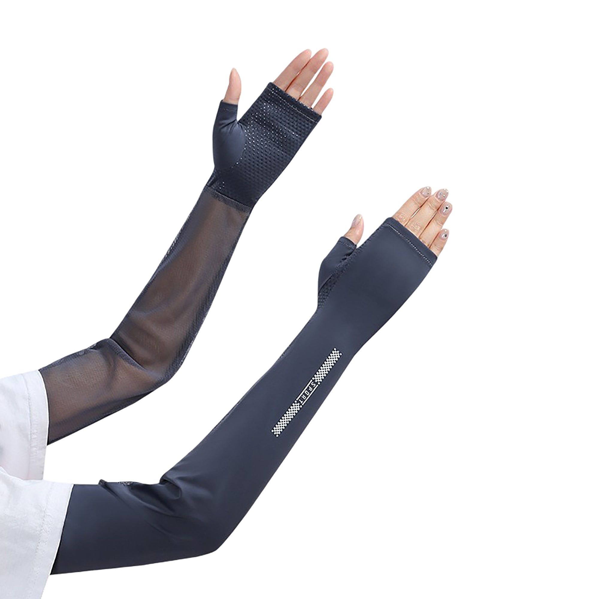 Anna-Kaci Womens Arm Sleeves Mesh Breathable Lightweight Cooling Sun Sleeves for Driving Running Cycling