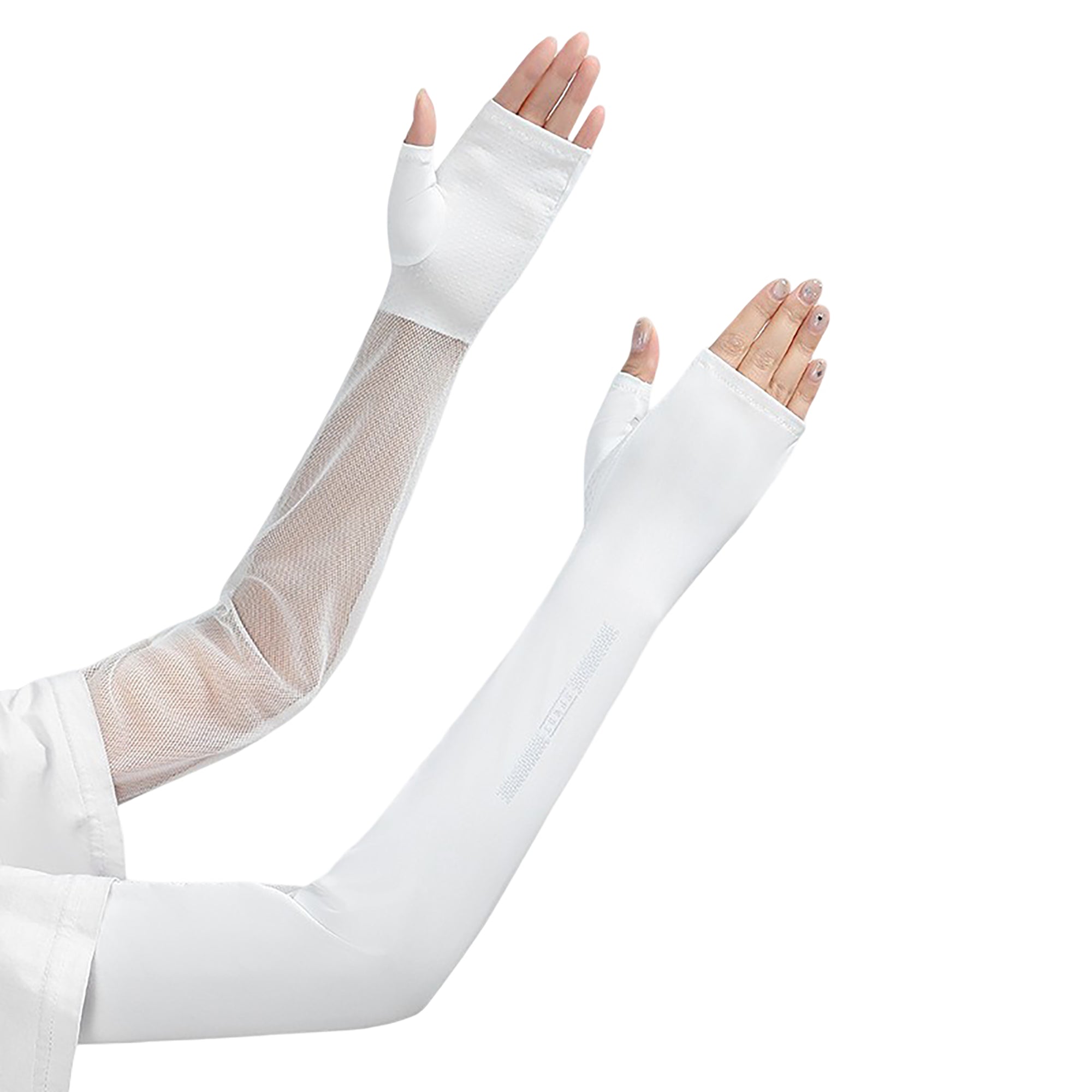 Anna-Kaci Womens Arm Sleeves Mesh Breathable Lightweight Cooling Sun Sleeves for Driving Running Cycling