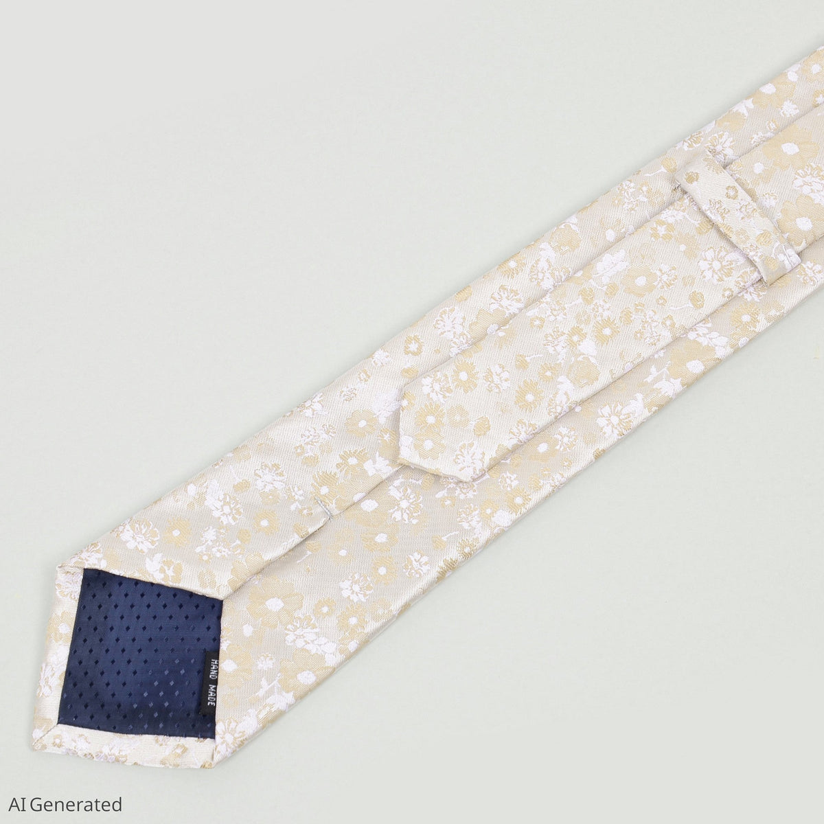 Men's Paisley Floral Tie Gift Set with Matching Pocket Square Cufflinks and Silver Tie Clip