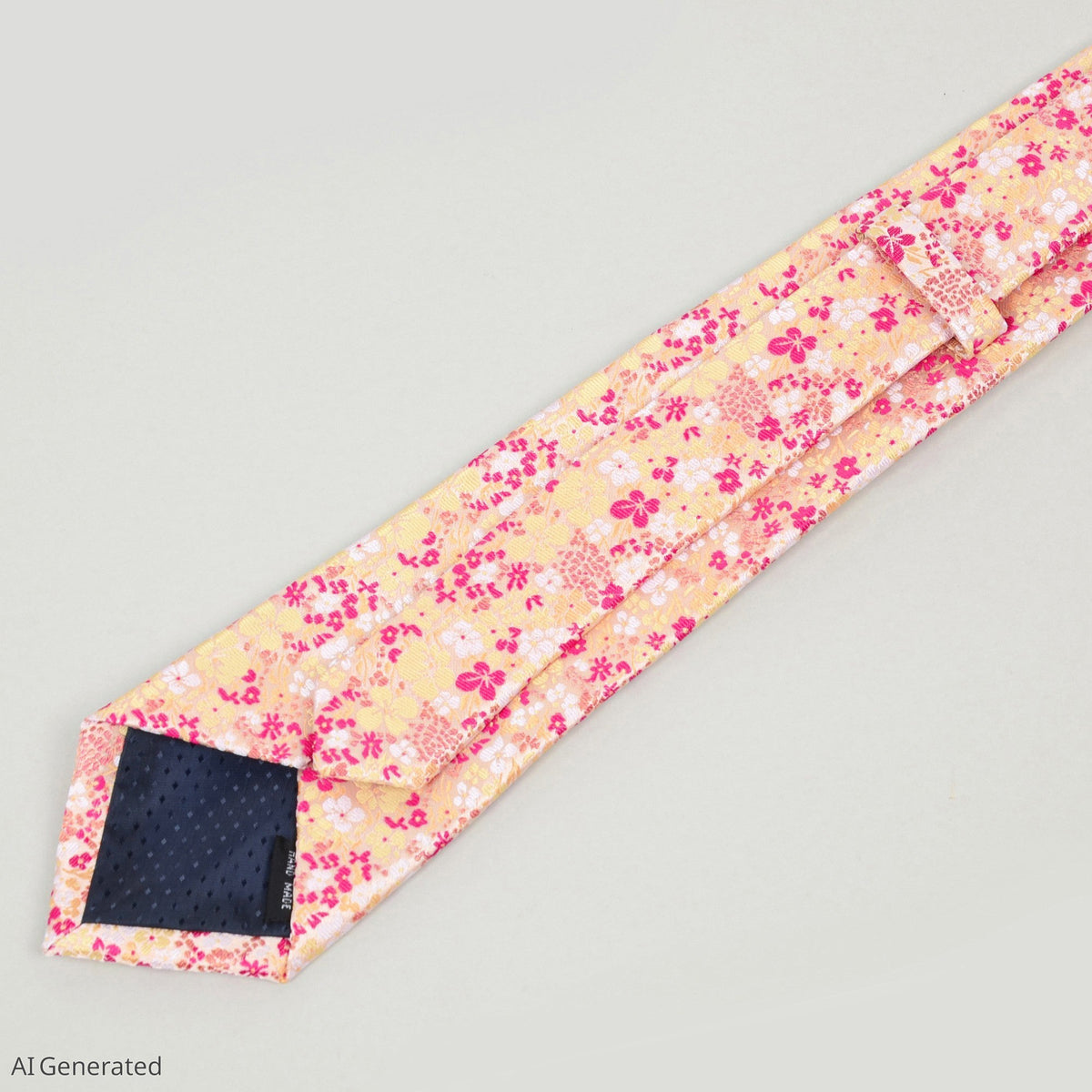 Men's Paisley Floral Tie Gift Set with Matching Pocket Square Cufflinks and Silver Tie Clip
