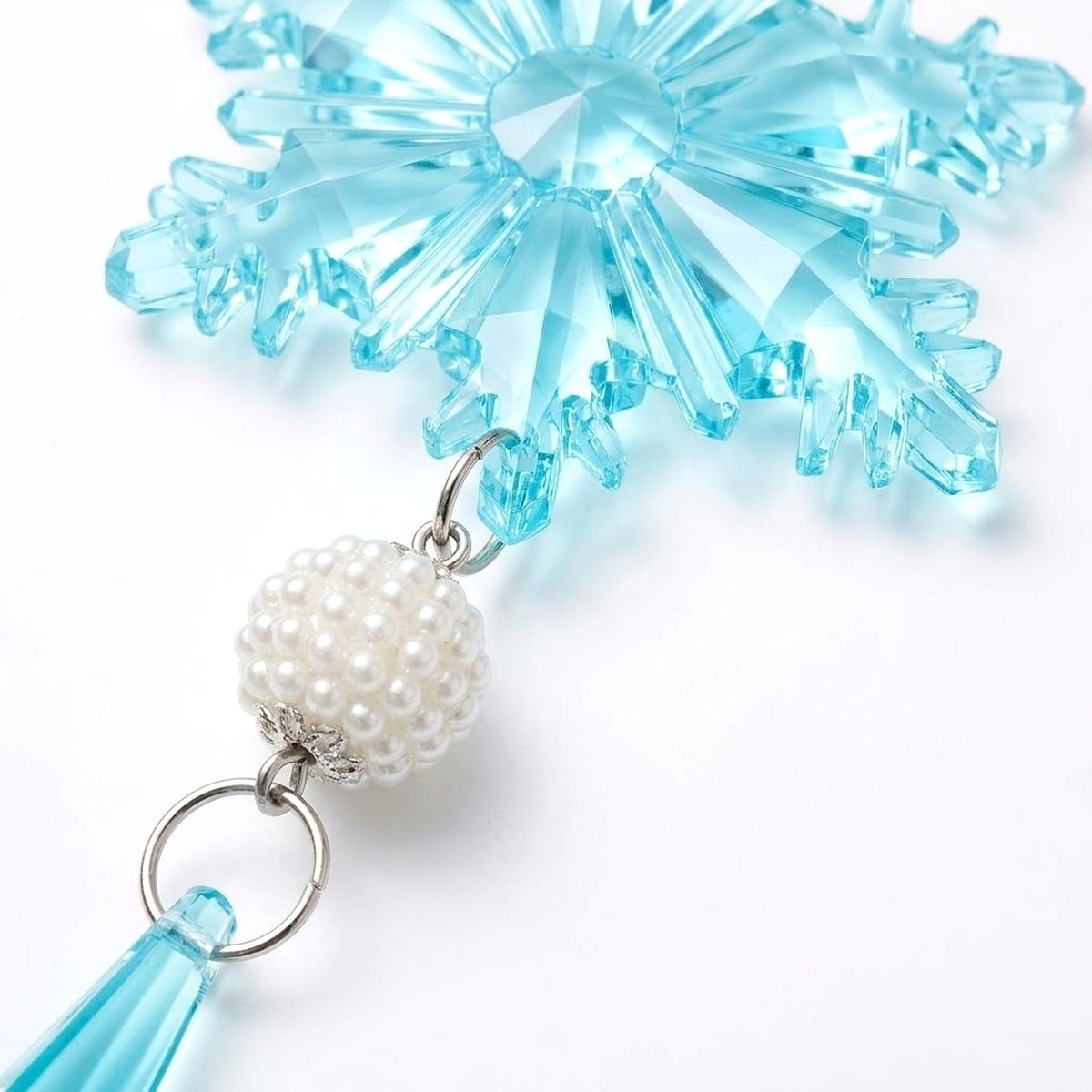 18-Piece Crystal Snowflake & Icicle Christmas Ornament Set – Acrylic Hanging Tree Decorations