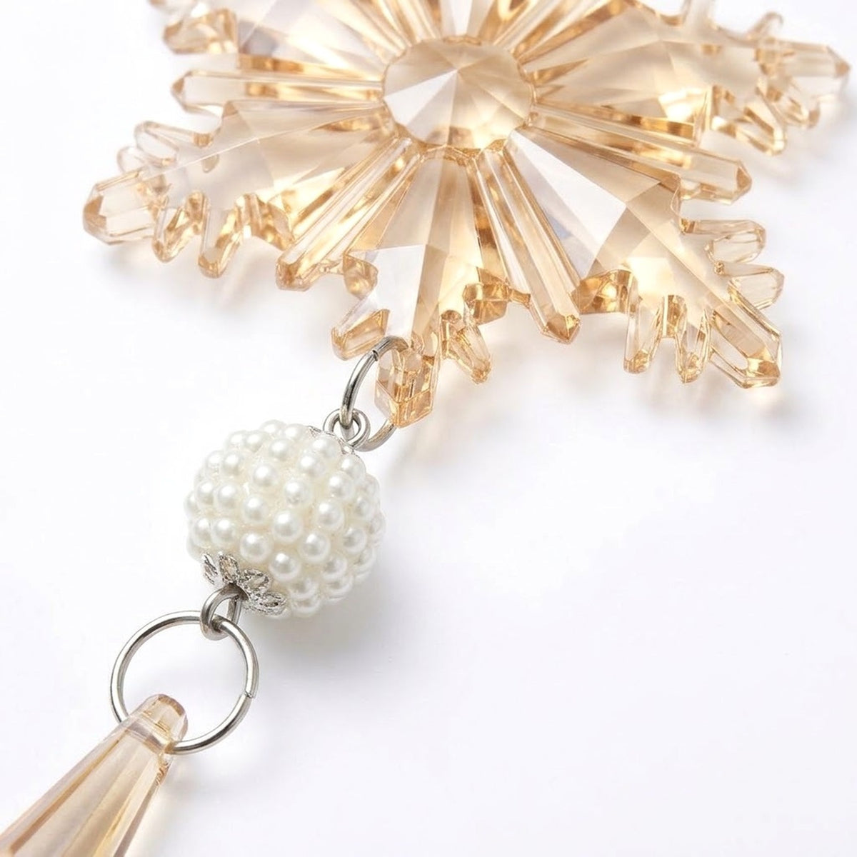18-Piece Crystal Snowflake & Icicle Christmas Ornament Set – Acrylic Hanging Tree Decorations