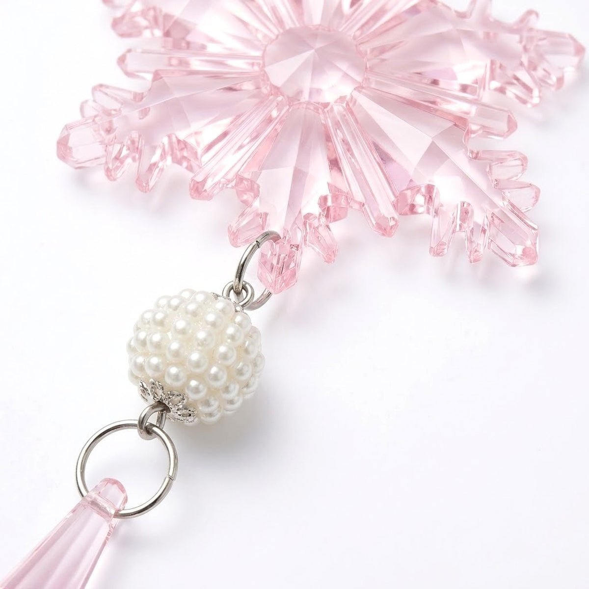 18-Piece Crystal Snowflake & Icicle Christmas Ornament Set – Acrylic Hanging Tree Decorations