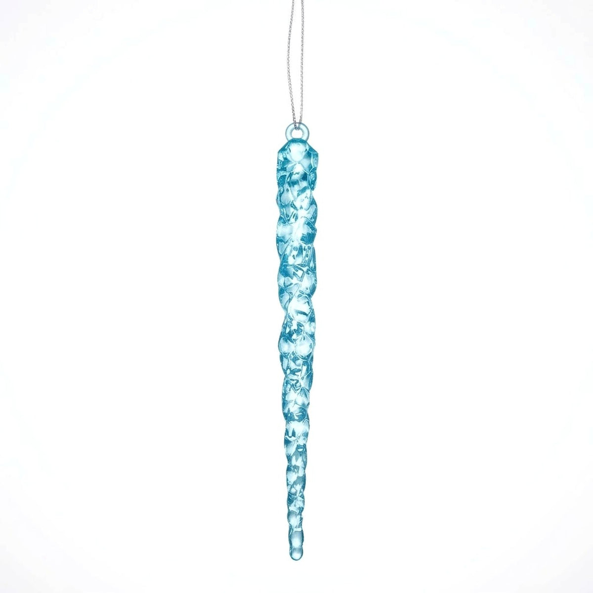 12-Piece Acrylic Icicle Christmas Ornaments – Twisted Crystal-Look Hanging Tree Decorations