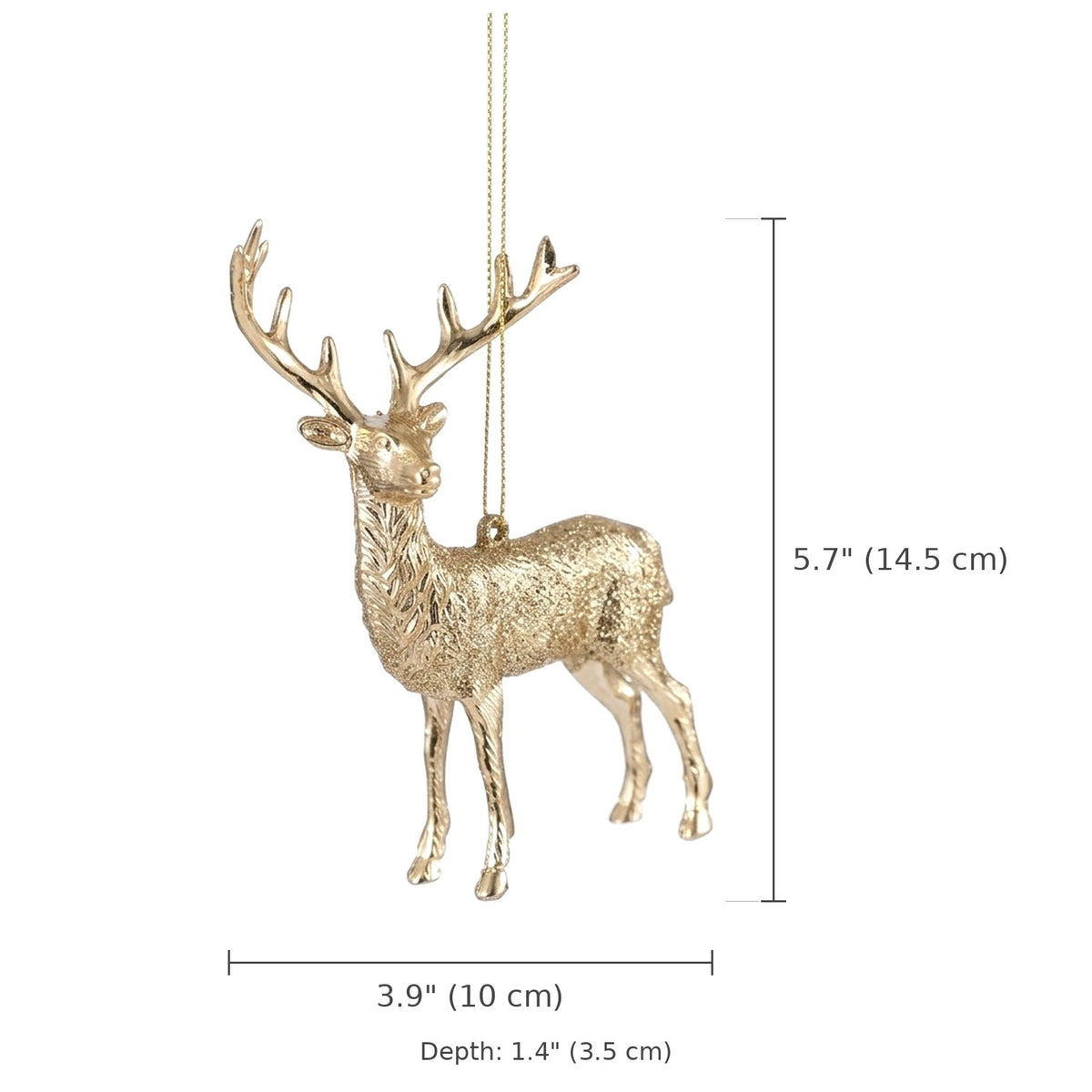 Gold Electroplated Christmas Ornament – Unicorn, Fairy or Reindeer Hanging Tree Decoration