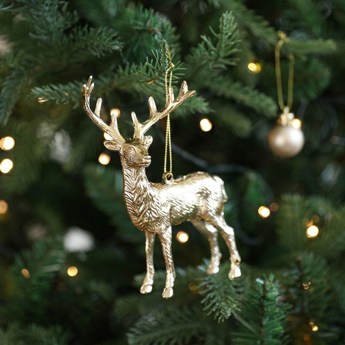 Gold Electroplated Christmas Ornament – Unicorn, Fairy or Reindeer Hanging Tree Decoration