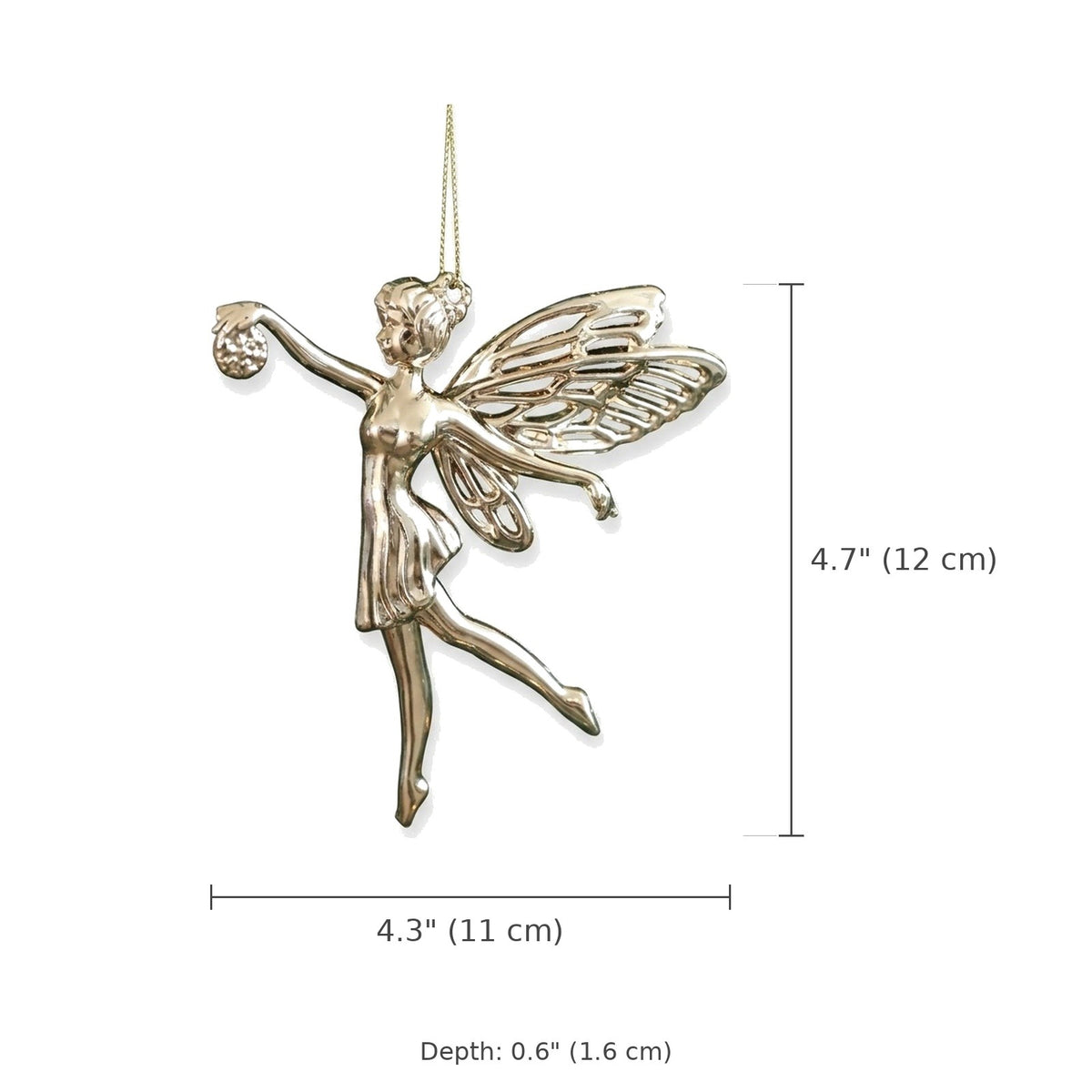 Gold Electroplated Christmas Ornament – Unicorn, Fairy or Reindeer Hanging Tree Decoration