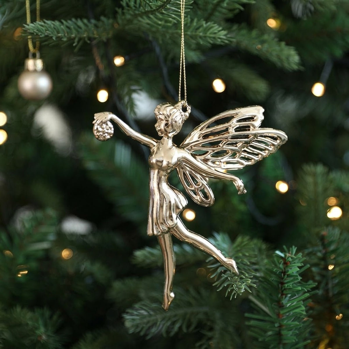 Gold Electroplated Christmas Ornament – Unicorn, Fairy or Reindeer Hanging Tree Decoration