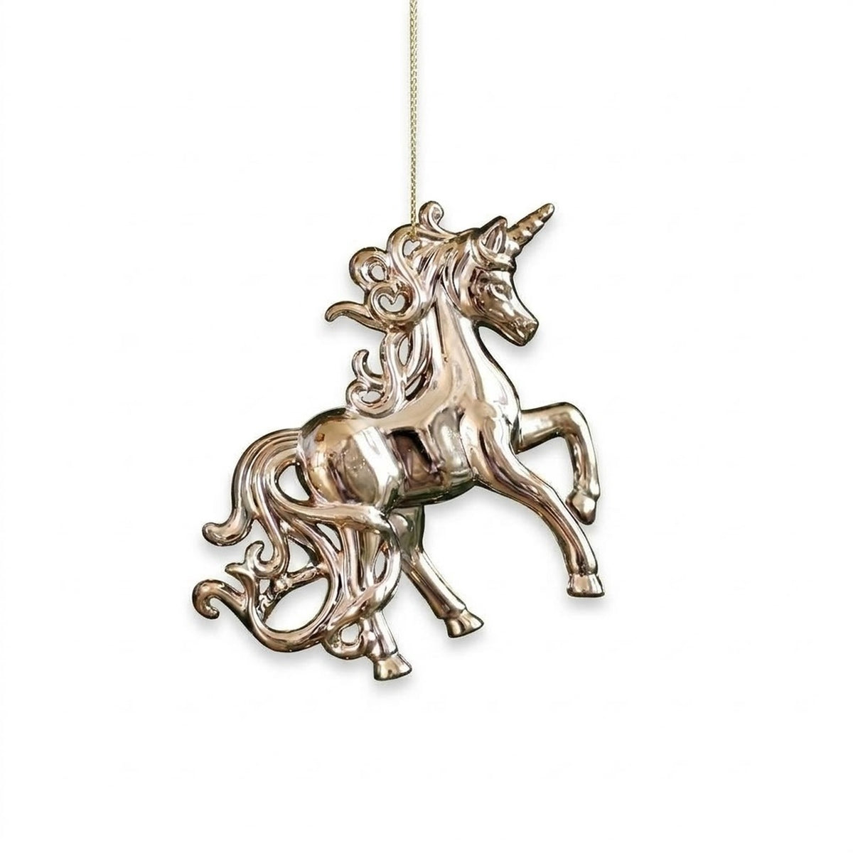 Gold Electroplated Christmas Ornament – Unicorn, Fairy or Reindeer Hanging Tree Decoration