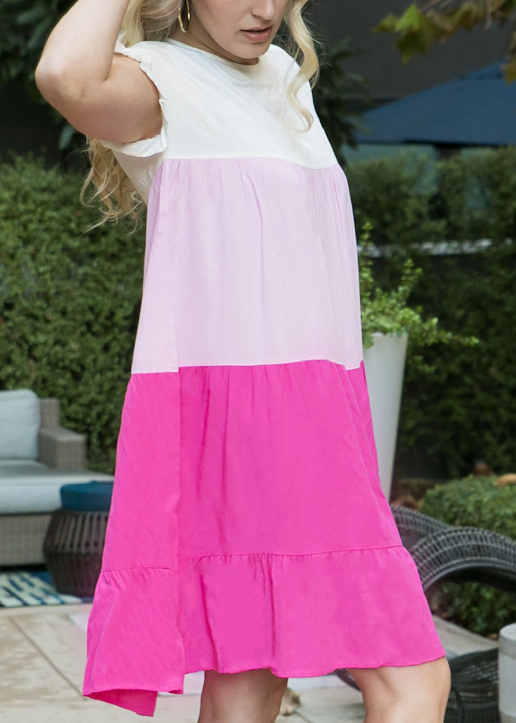 Vestido de colores con volantes