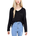 Anna-Kaci Women's V-neck Long Sleeve Tee