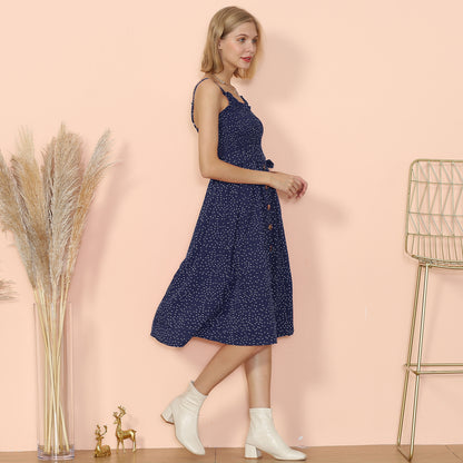 Button Down Smocked Dress