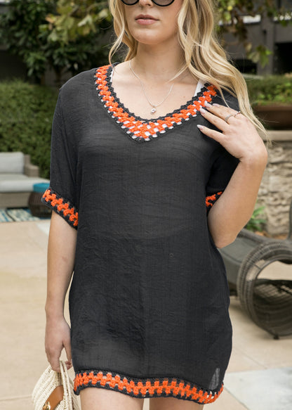 Vestido playero de crochet 