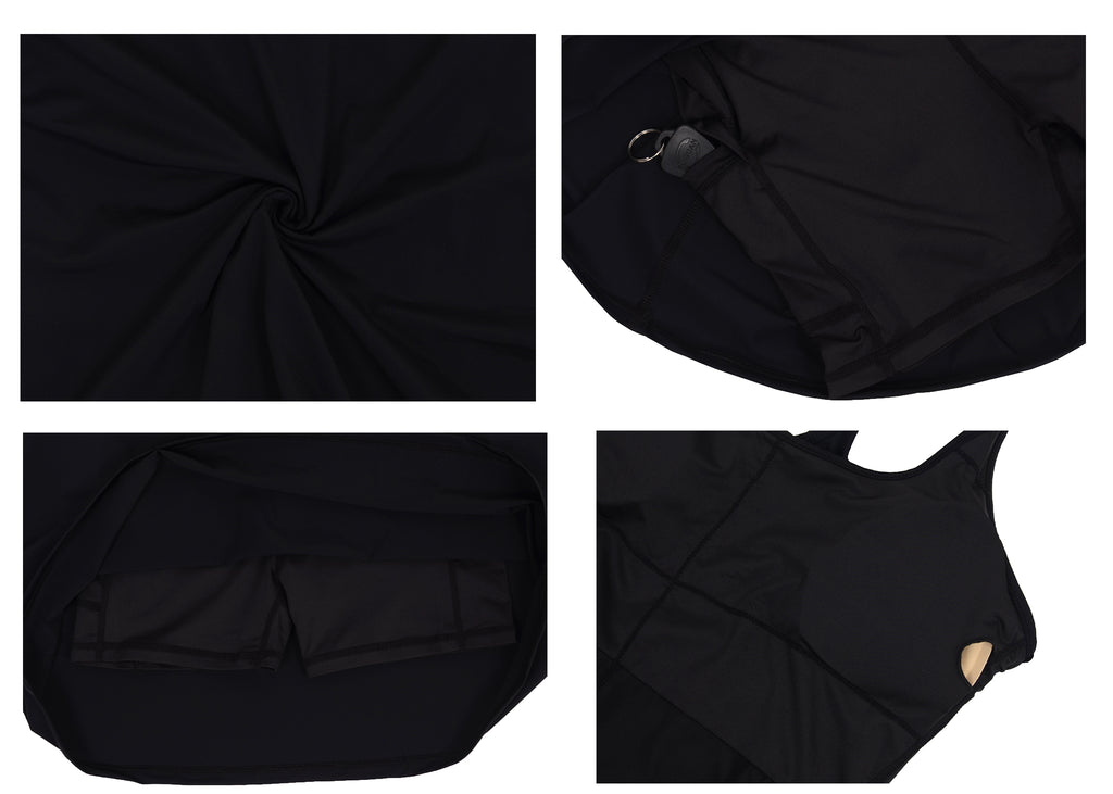 Minivestido deportivo con espalda cruzada