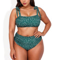 Anna-Kaci Women's Two-Piece Swimwear Set with Adjustable Straps and High-Waisted Bottom