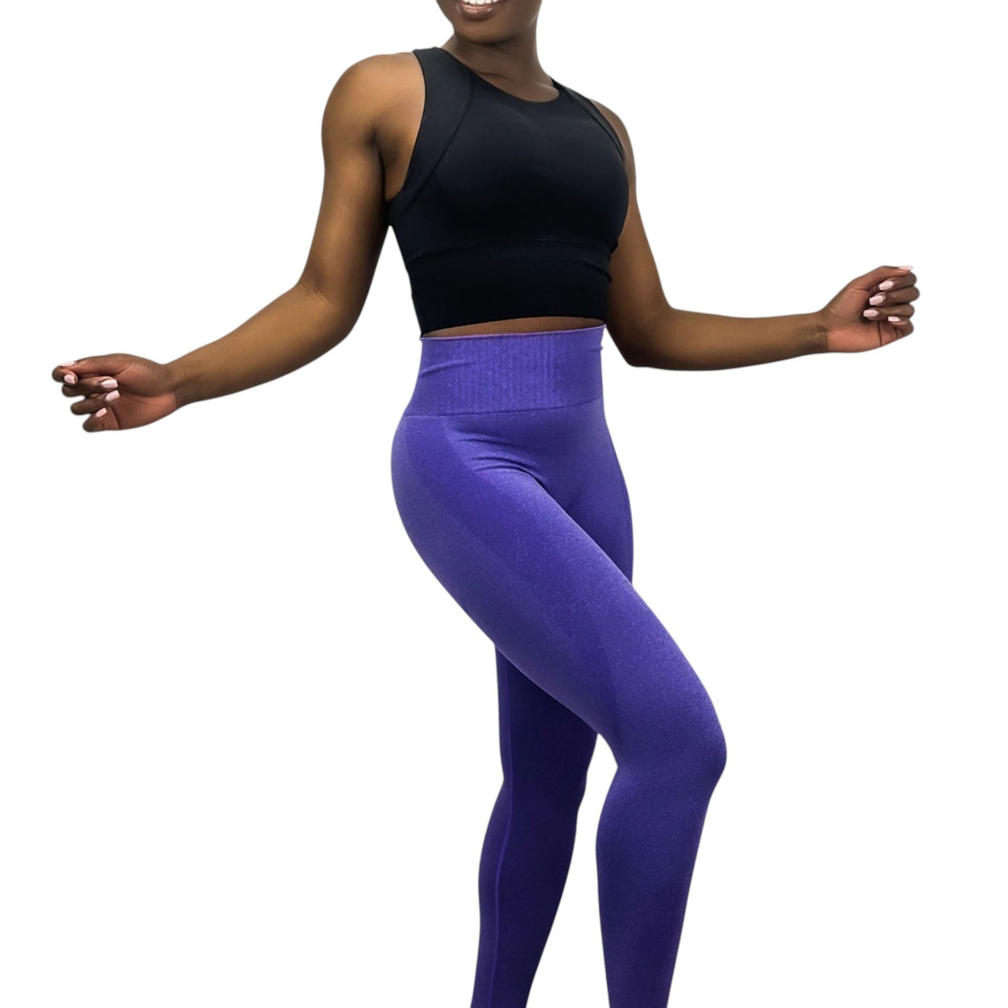 Anna-Kaci Active Women's High Neck Seamless Crop Tank Top with Wide Straps and Stretch Compression Fit