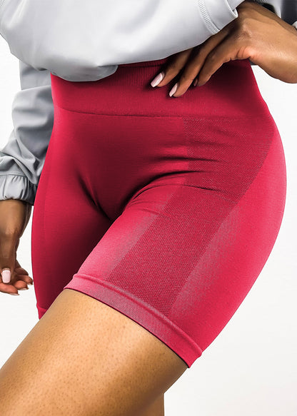 Pantalones cortos deportivos de cintura alta con malla lateral