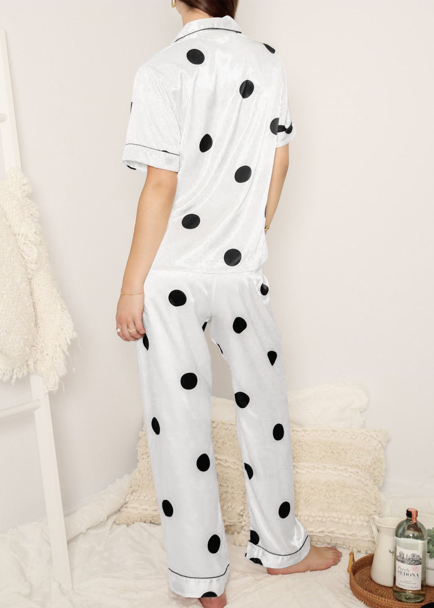 Multi 4 Piece Polka Dot Lounge Set