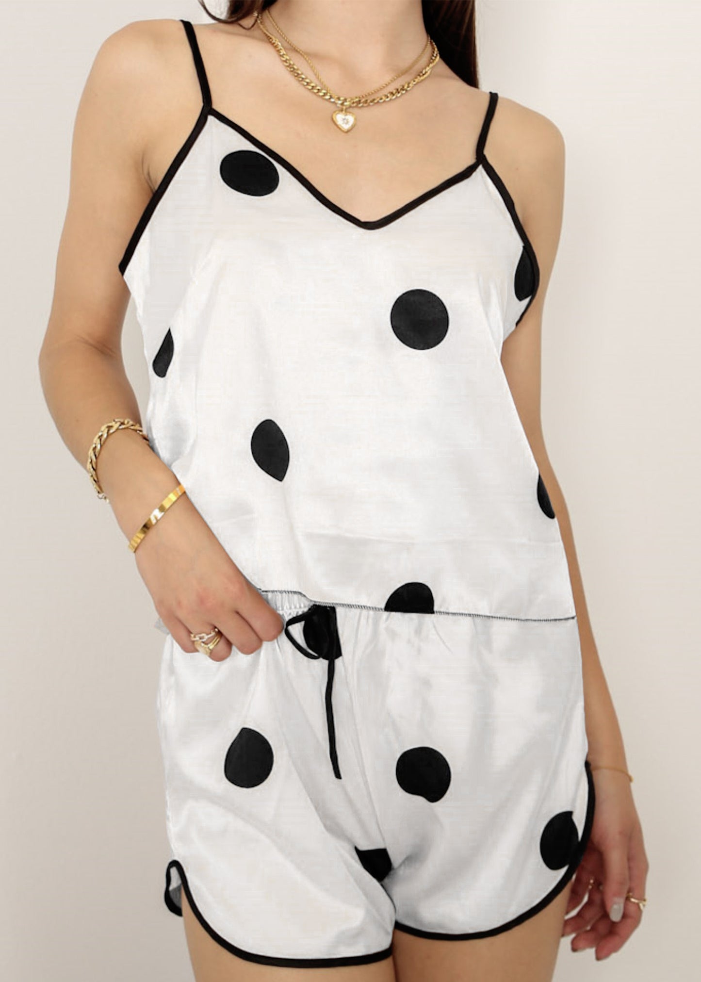 Multi 4 Piece Polka Dot Lounge Set