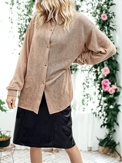 Drop Shoulder Textured Shirt