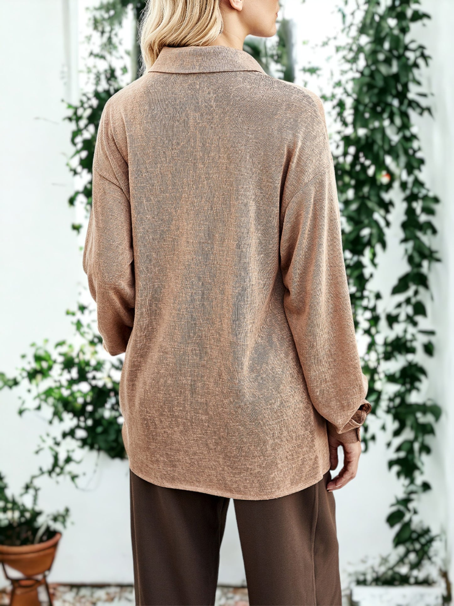 Drop Shoulder Textured Shirt