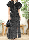 Vestido fruncido con estampado de guepardo 