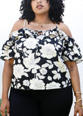 Blusa de tirantes con estampado floral boho de talla grande