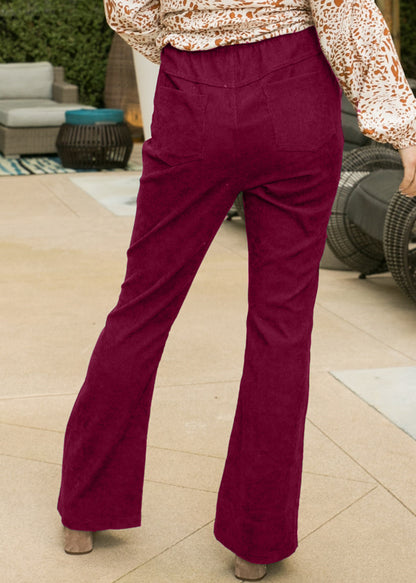 Pantalones de pana de color liso