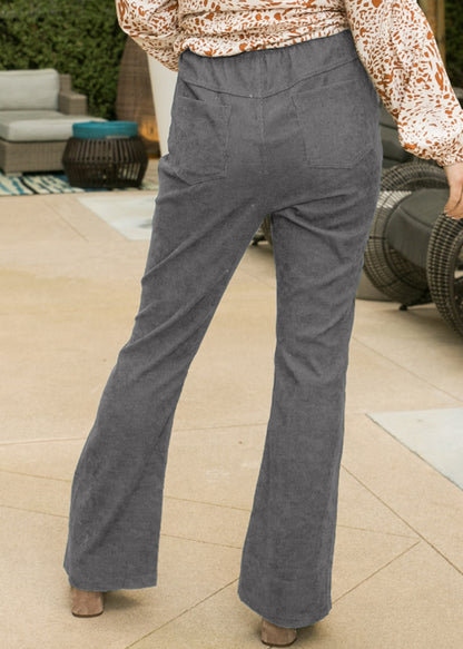 Pantalones de pana de color liso