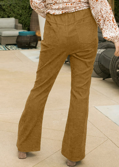 Pantalones de pana de color liso