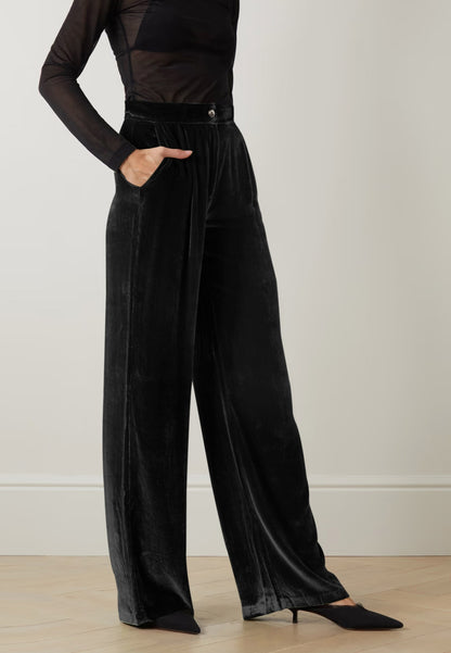 High Waist Velvet Trousers
