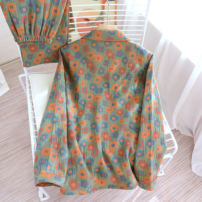 Conjunto de pijama texturizado con estampado floral