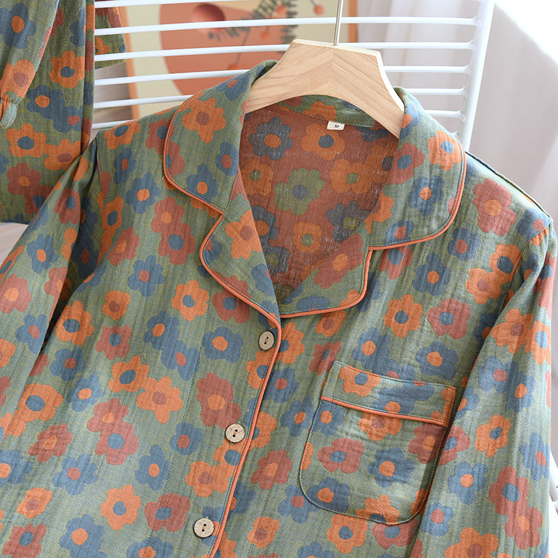 Conjunto de pijama texturizado con estampado floral