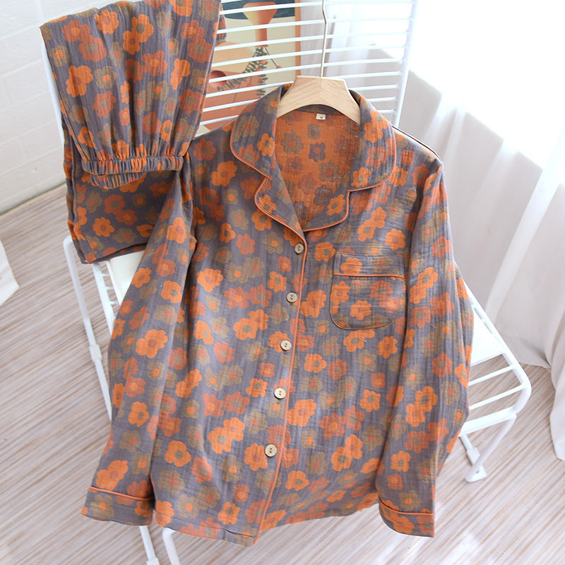 Conjunto de pijama texturizado con estampado floral