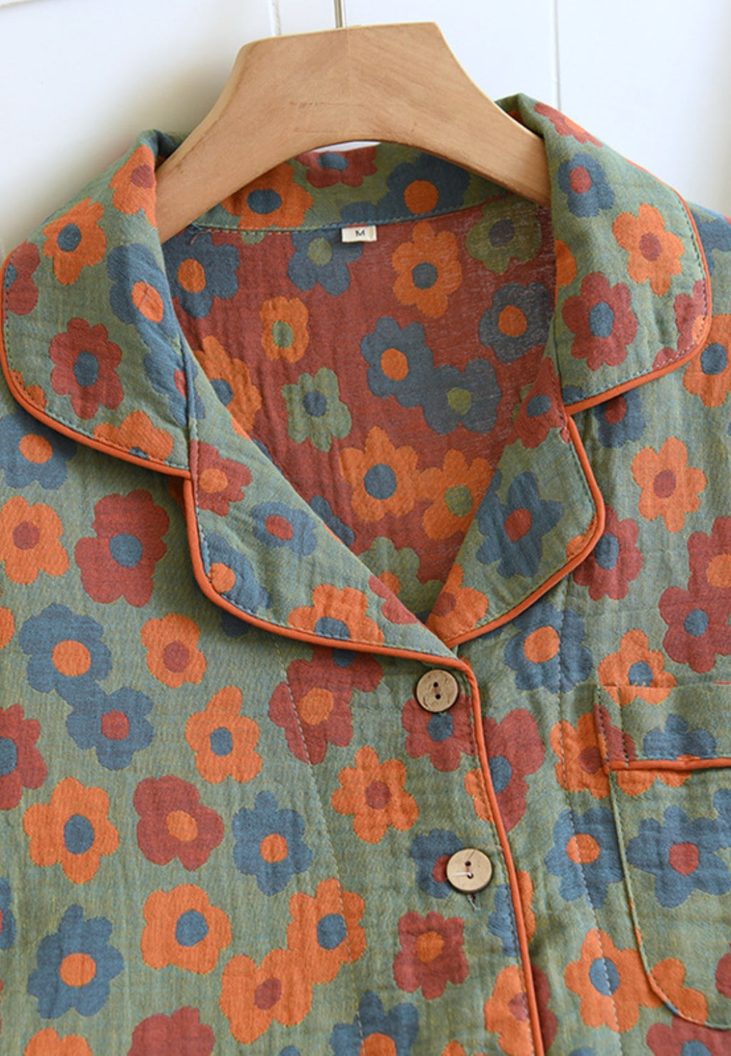 Fall Floral Pajama Three Piece Set