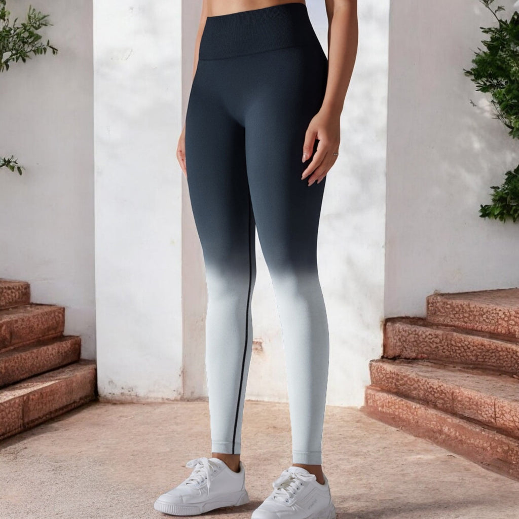 Leggings con cintura alta y efecto ombré