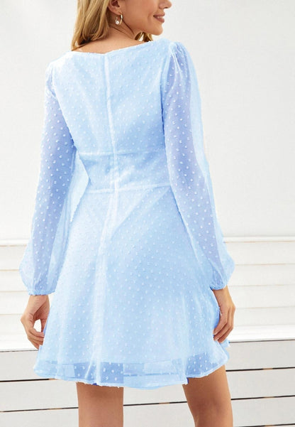 Square Neck Ruched Bust Dress