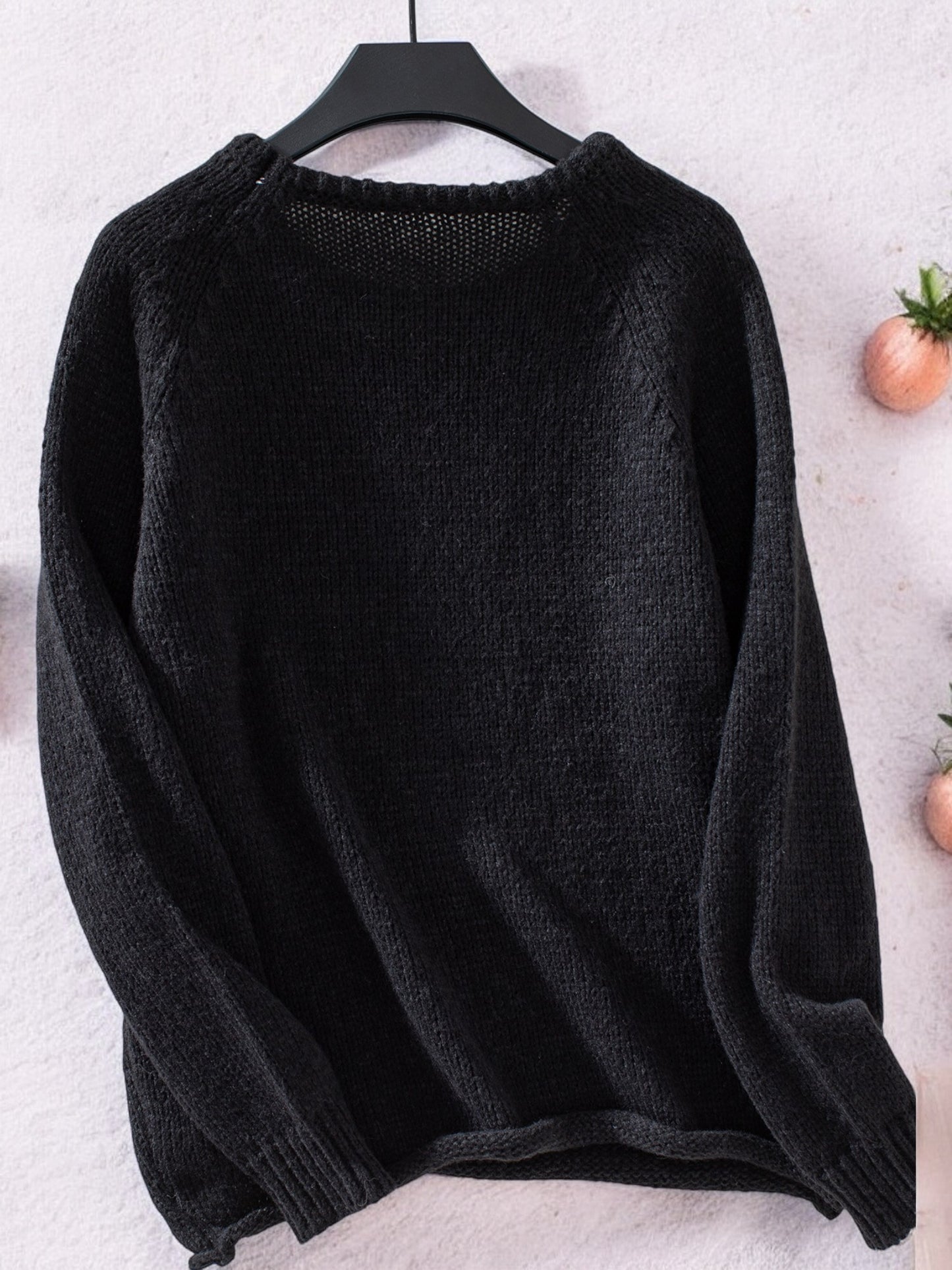 Anna-Kaci Women's Crew Neck Pullover Sweater with Ribbed Details