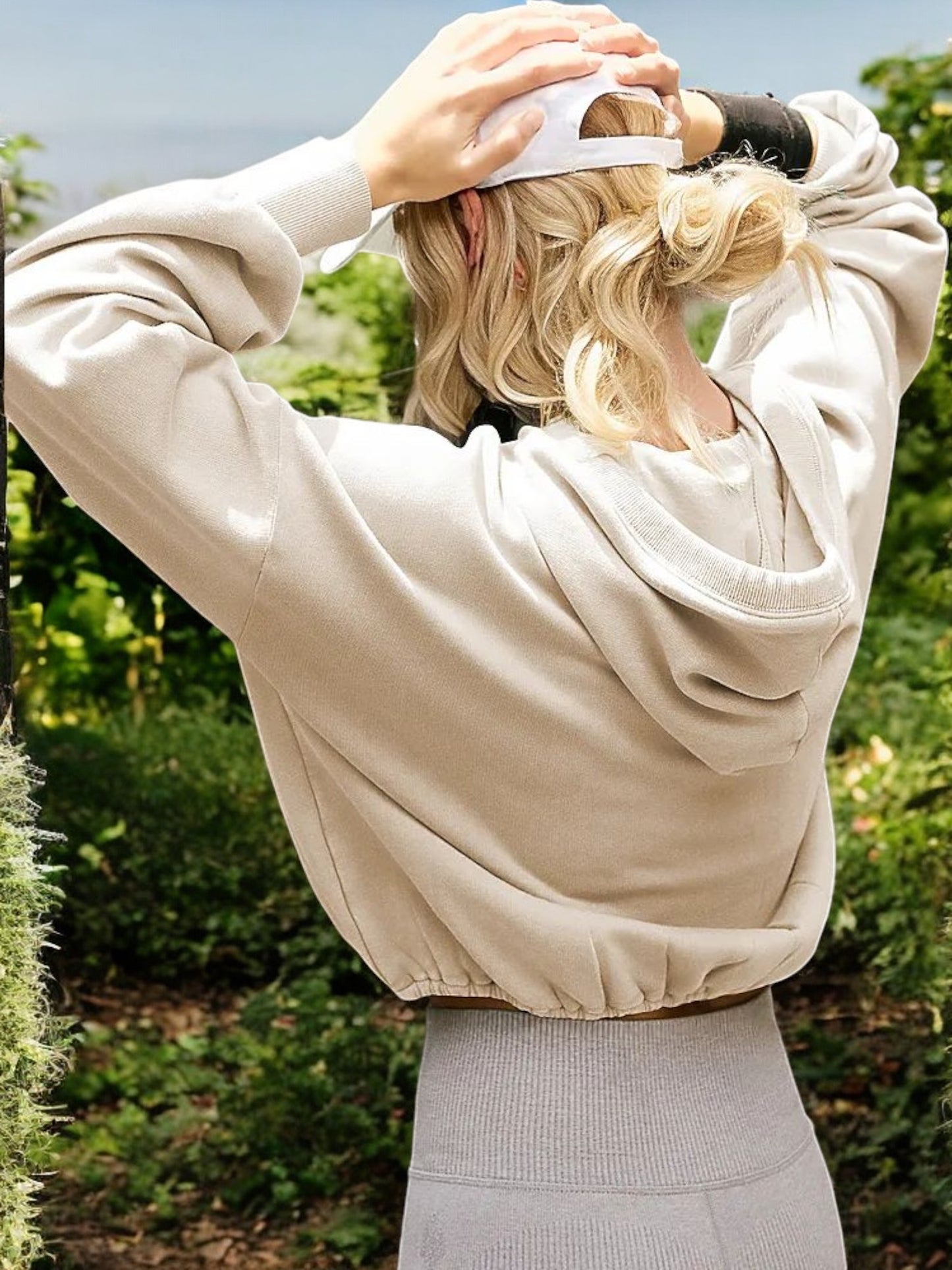 Half-Zip Pullover Hoodie with Funnel Neck and Kangaroo Pocket