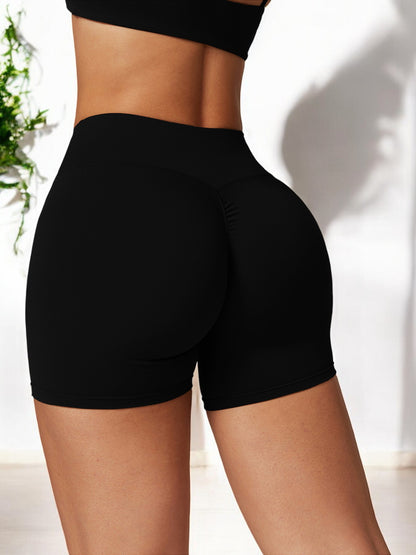 High Waist Seamless Athletic Shorts with Sculpting Fit