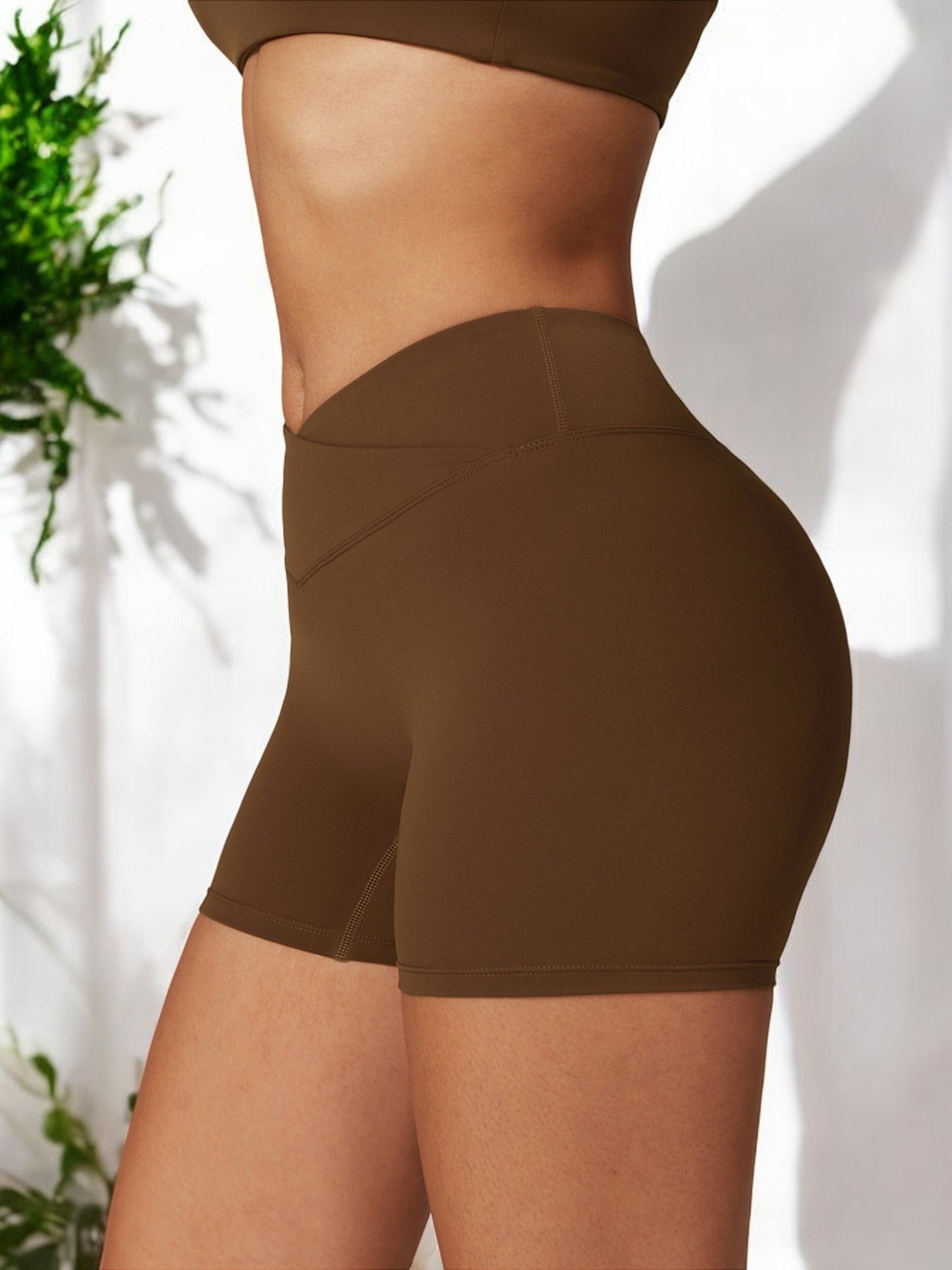 High Waist Seamless Athletic Shorts with Sculpting Fit