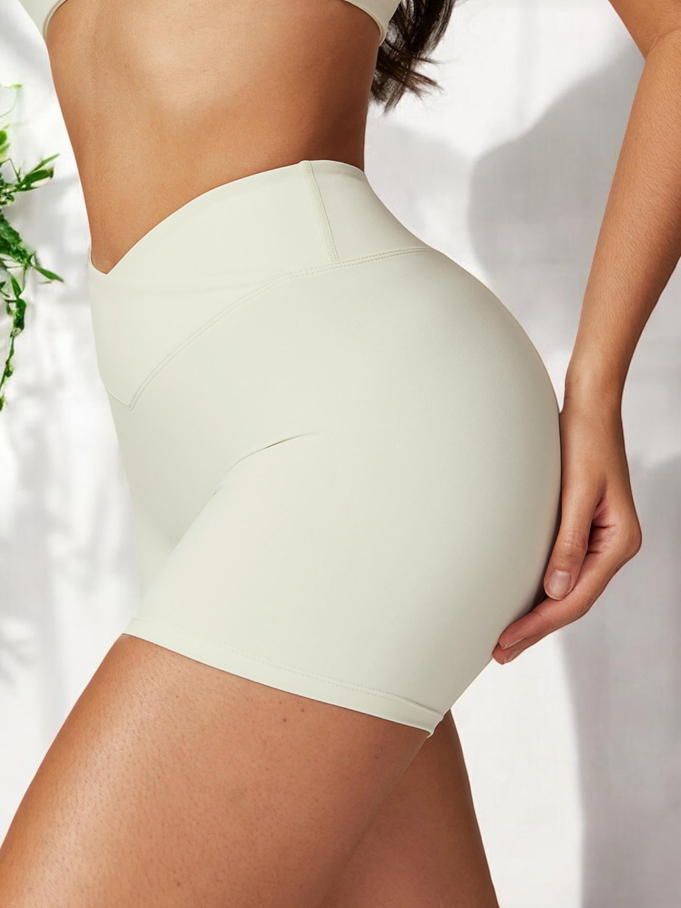 High Waist Seamless Athletic Shorts with Sculpting Fit