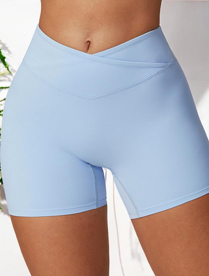 High Waist Seamless Athletic Shorts with Sculpting Fit