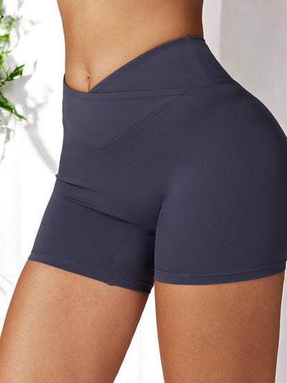 High Waist Seamless Athletic Shorts with Sculpting Fit