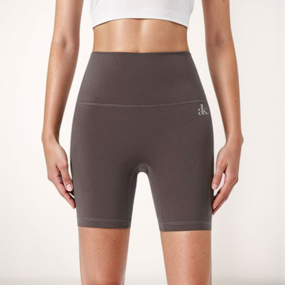 Anna-Kaci Active Women's High Waist Compression Biker Shorts Seamless Waistband with Sculpting Stretch Fit