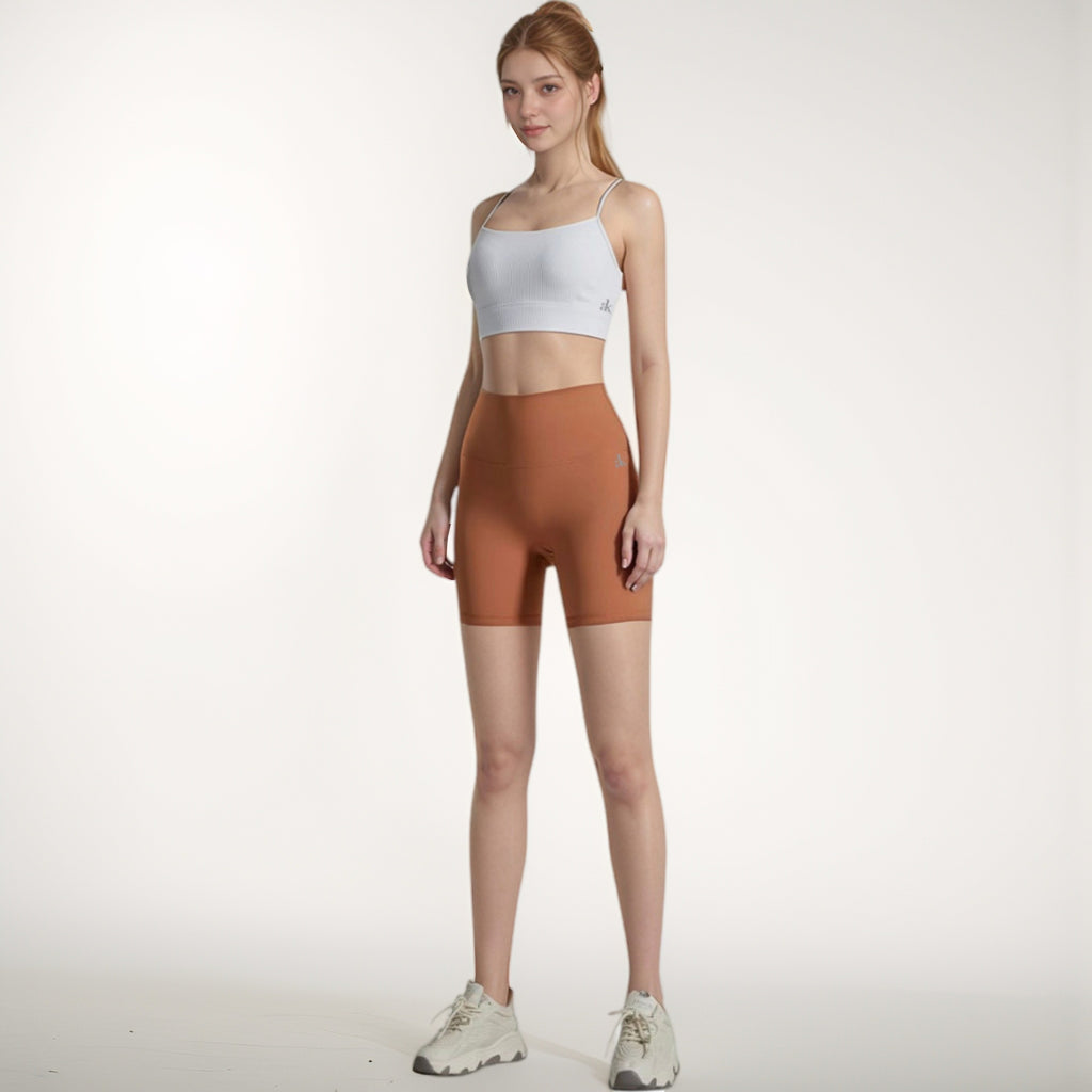 Anna-Kaci Active Women's High Waist Compression Biker Shorts Seamless Waistband with Sculpting Stretch Fit